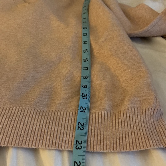 Moth Anthropologie Seward Hooded V-Neck Soft Pullover Sweater Soft Pink, Medium - Picture 5 of 9